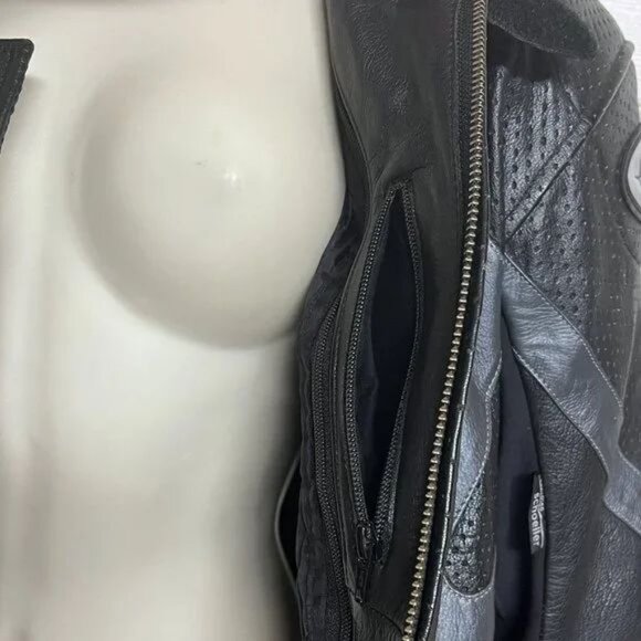 AGVSPORT BREEZE Real Leather Perforated Cycle 🏍️ Jacket w/ ARMOR💪 🛡️-Size 48 - Picture 11 of 12